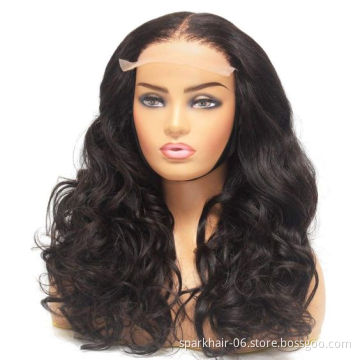 Cheap 13*4 4*4 Black Body Wave Human Hair Wigs Long straight Lace Wig Lace Front Wig Human Hair